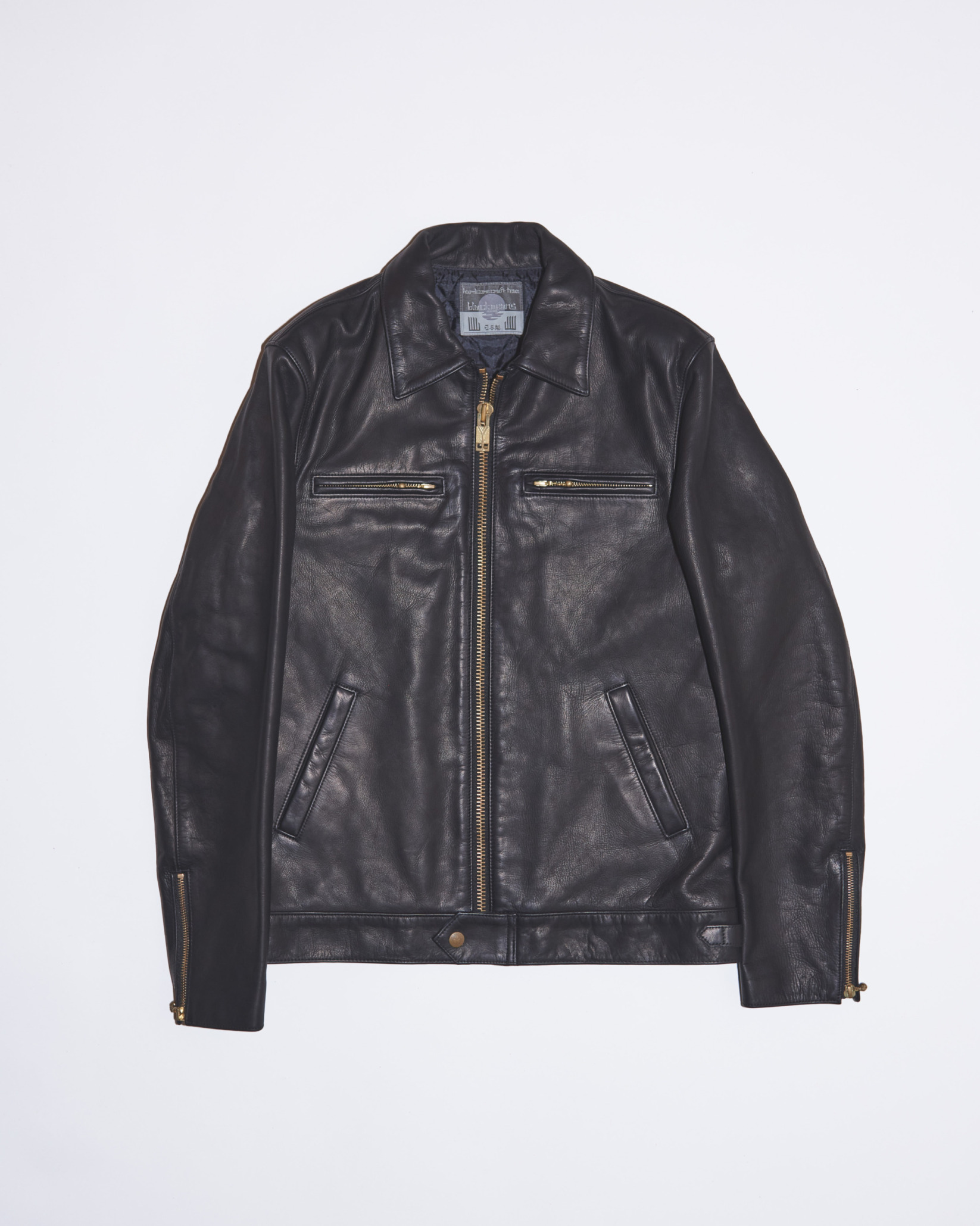 Cow Leather Jacket w/  Single Front Detail   