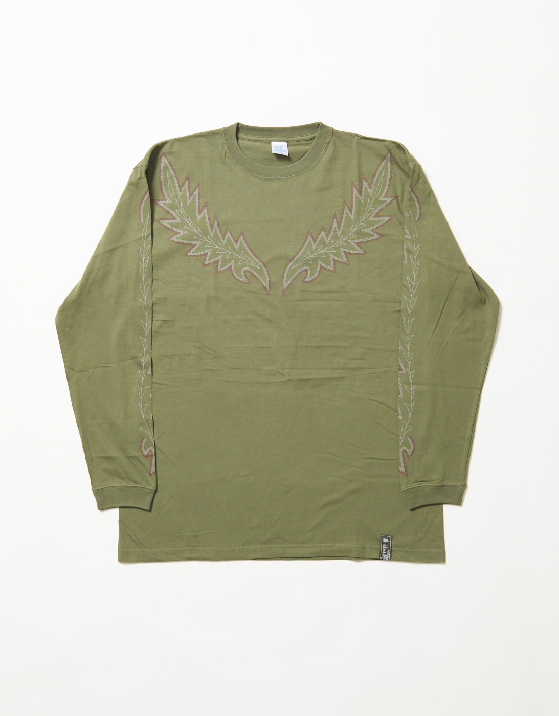 “Feather” Print L/S Tshirts with Bandanna