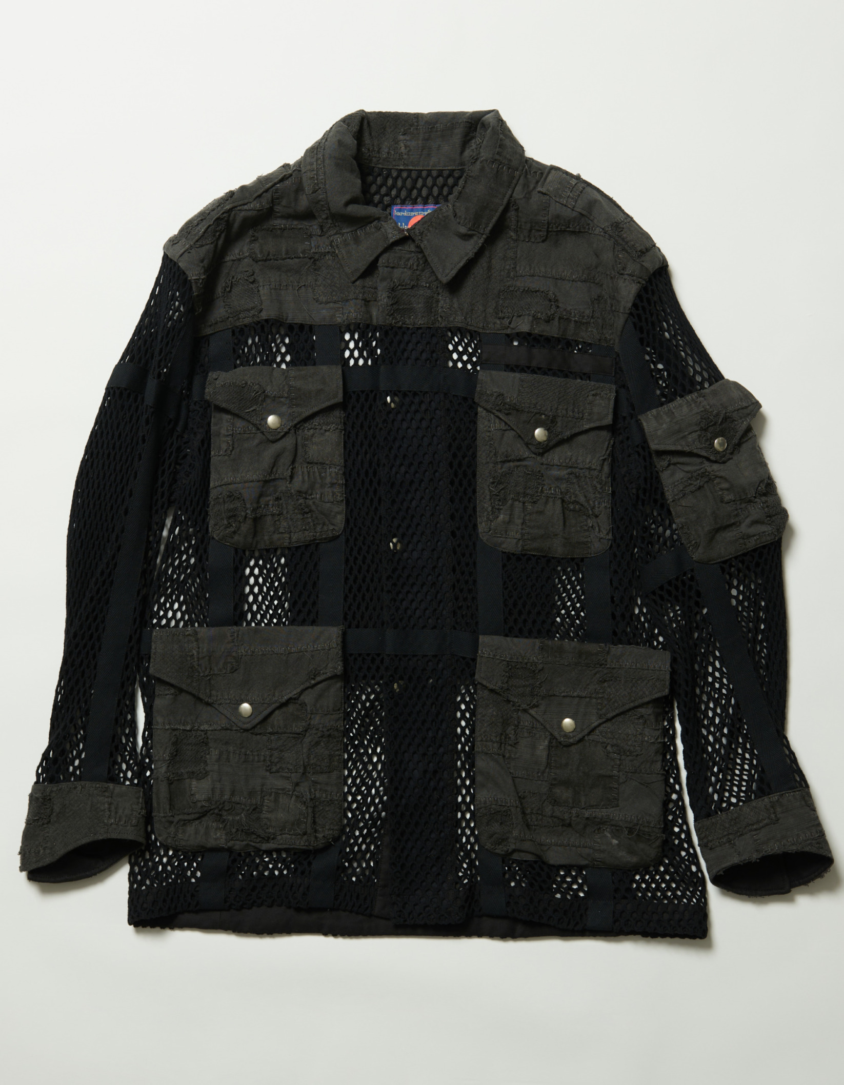 Patch Work and Net Military Jacket