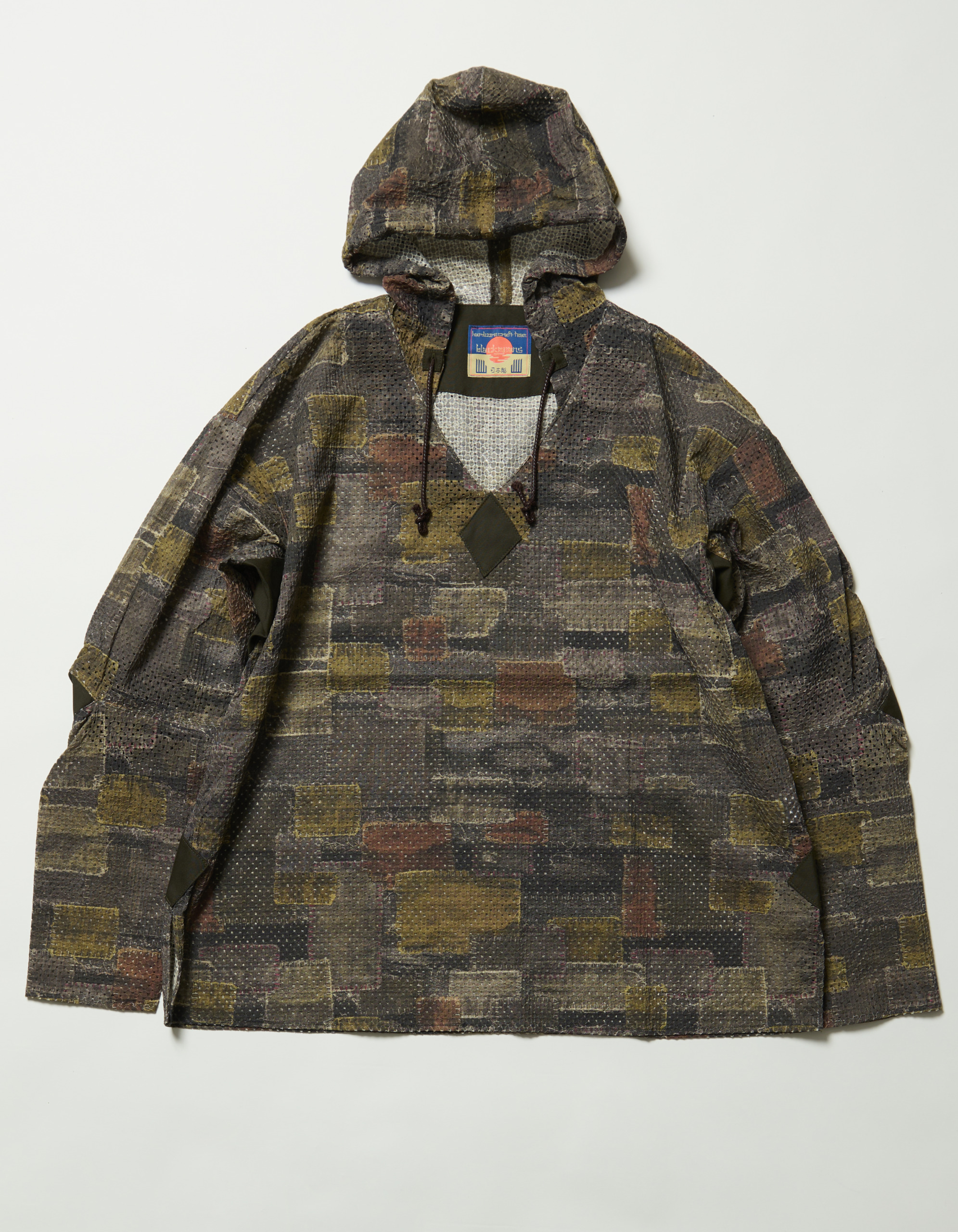 BORO” Print Mesh Parka – blackmeans