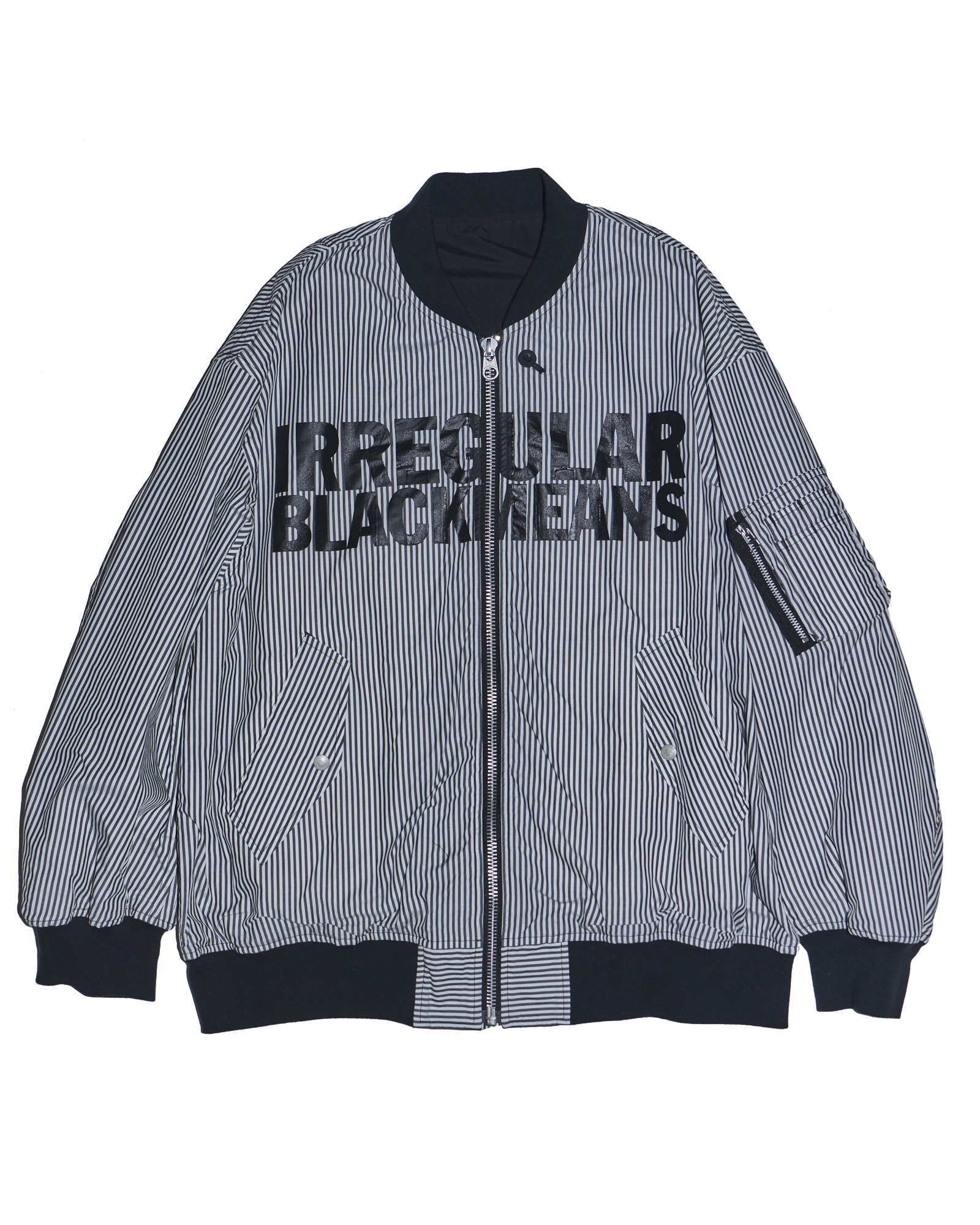 945-GJ446-1 Striped MA-1 Jacket