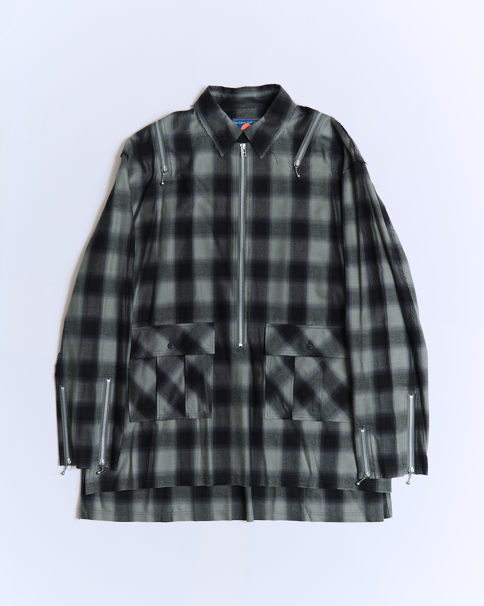 945-TS177-1 Long-Sleeve Zip-Up Shirt with Multiple Pockets